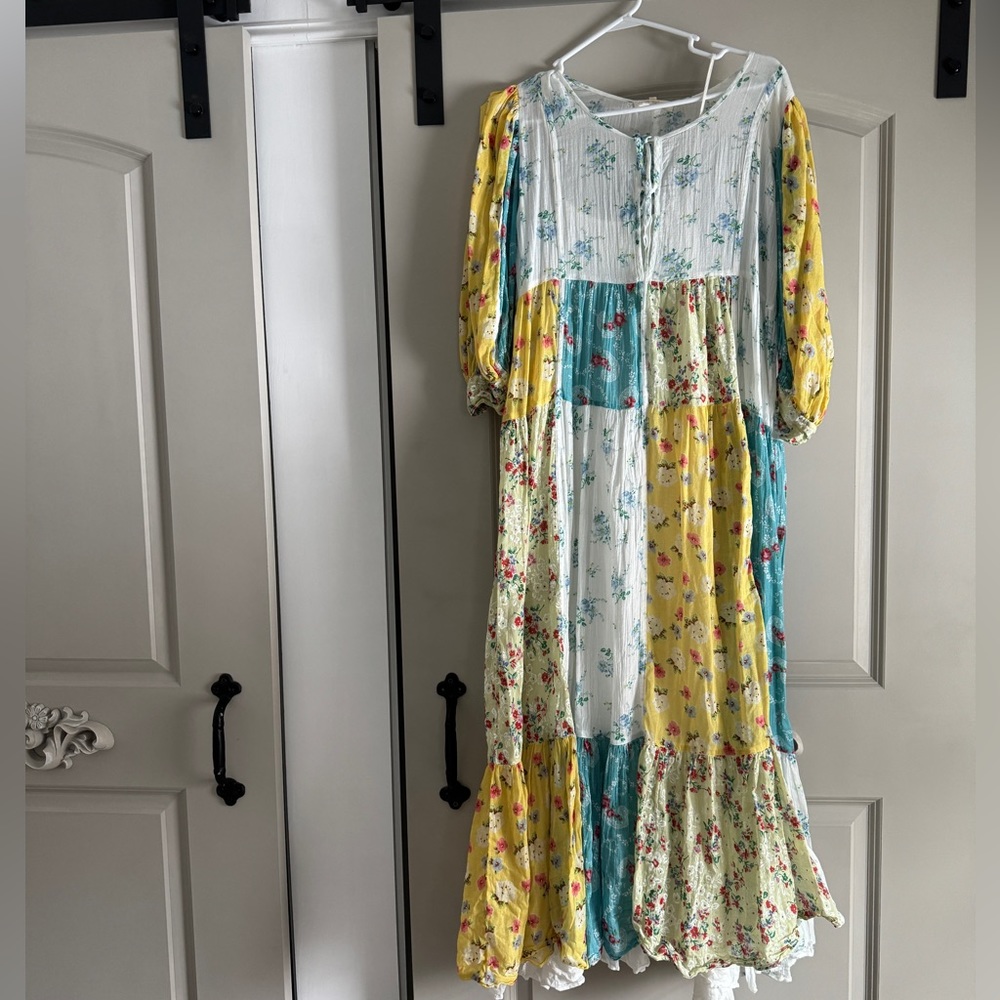 LoveShackFancy Patchwork floral dress